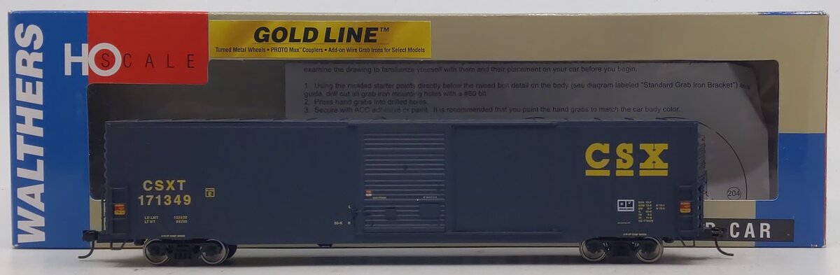 Walthers 932-35514 HO CSX #171349 Pullman-Standard 60' Auto Box Car Single Door