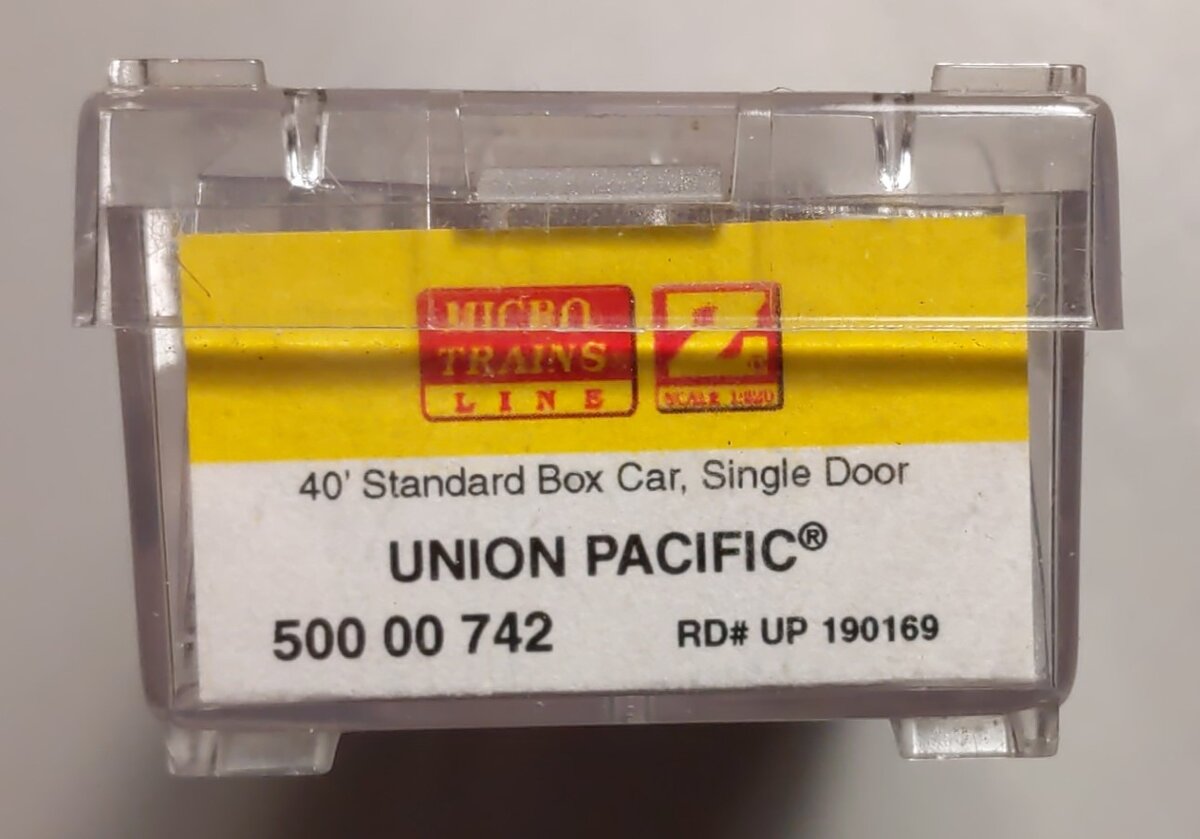 Micro-Trains 50000742 Z Union Pacific 40' Standard Single Door Box Car #190169