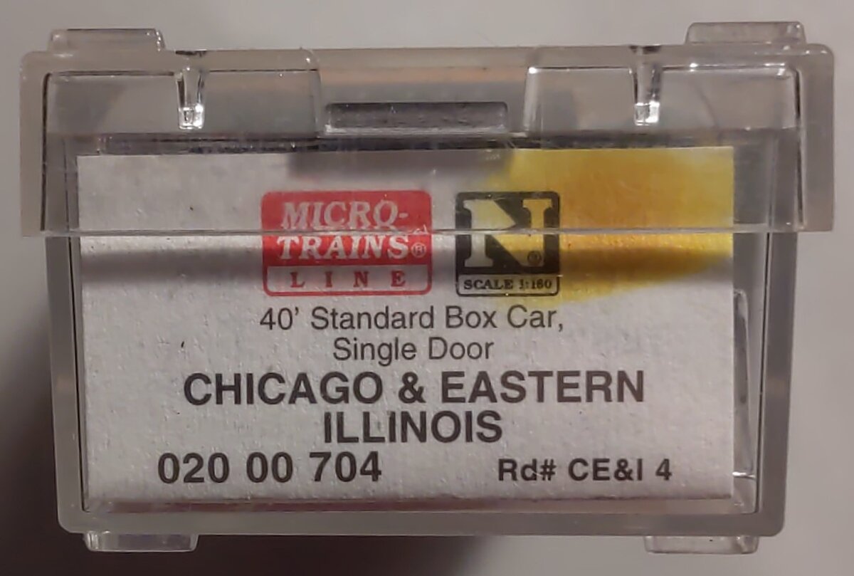Micro-Trains 02000704 N Chicago & Eastern Illinois 40' Single Door Boxcar #4