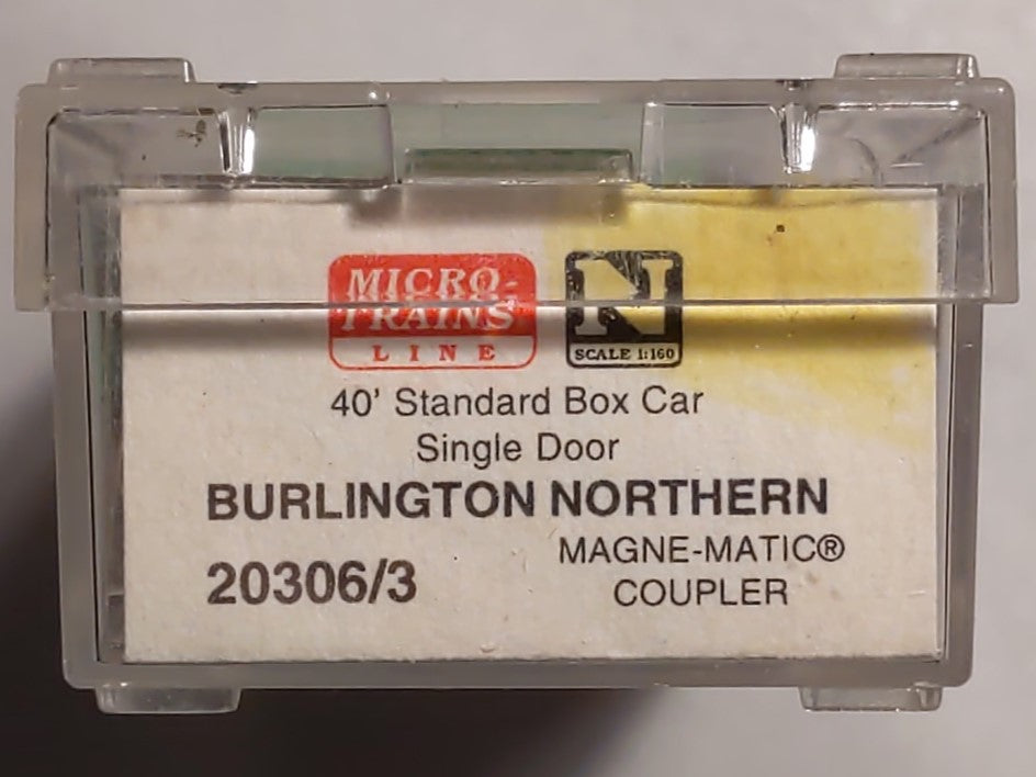 Micro-Trains 20306/3 N Burlington Northern 40' Single Door Boxcar #189290