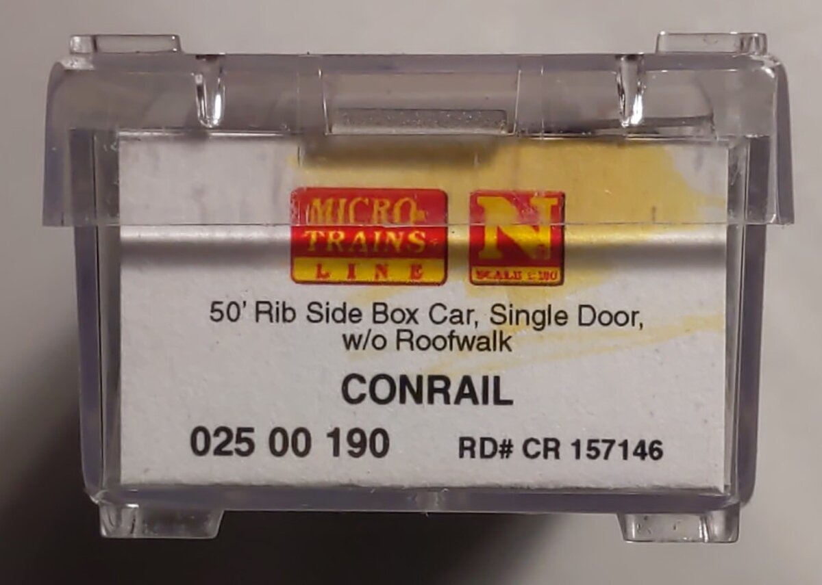 Micro-Trains 02500190 N Conrail 50' Rib Side Boxcar w/o Roofwalk #157146