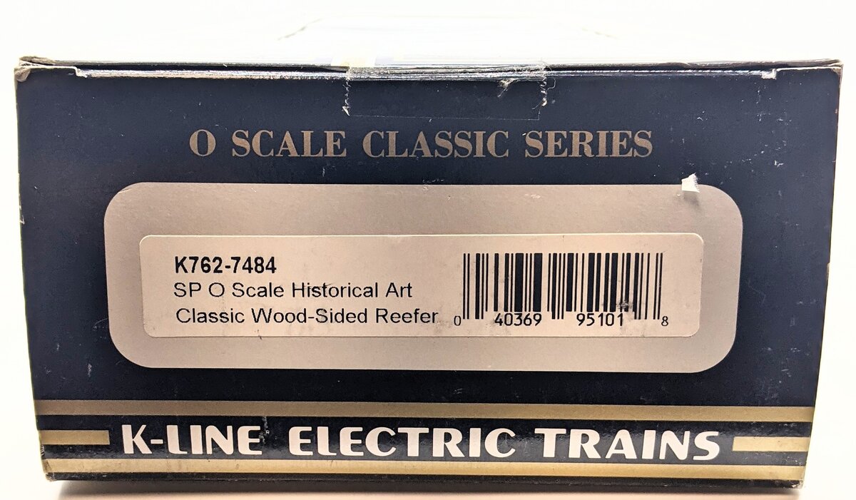 K-Line K762-7484 O Gauge Southern Pacific Historical Art Wood-Sided Reefer