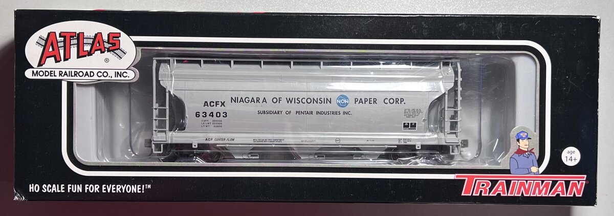 Atlas 20002932 HO Niagara of Wisconsin 3560 Center-Flow Covered Hopper #63403
