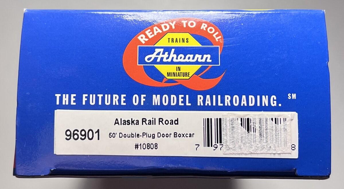 Athearn 96901 HO Scale Alaska Railroad 50' Double Plug Door Boxcar #10808