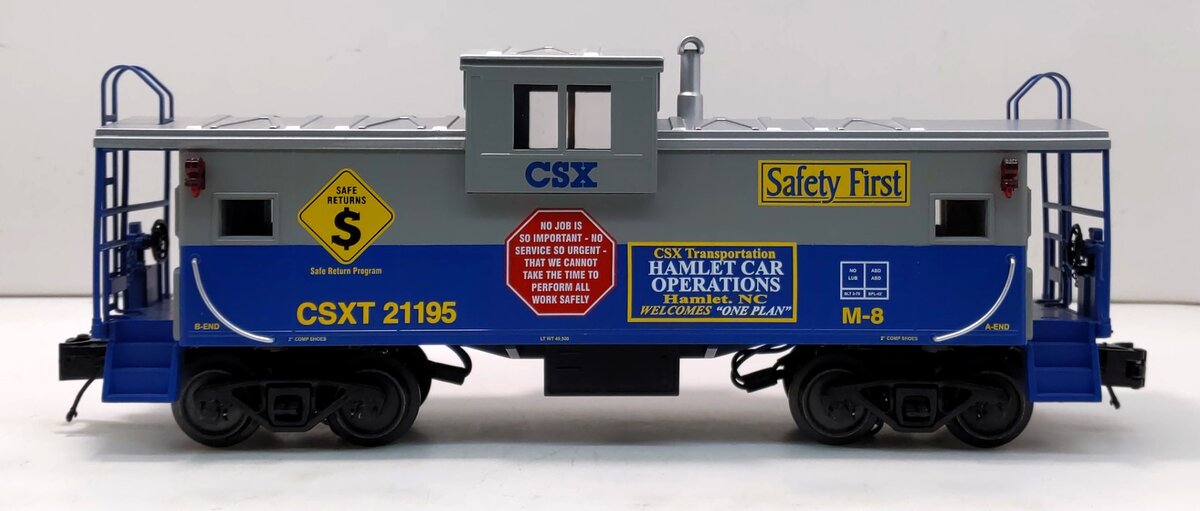 MTH 30-77327 O Scale CSX Extended Vision Caboose #21195