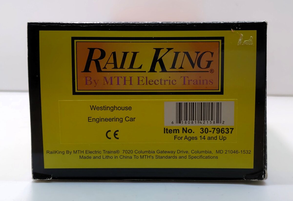 MTH 30-79637 O WECX Engineering Car #2019