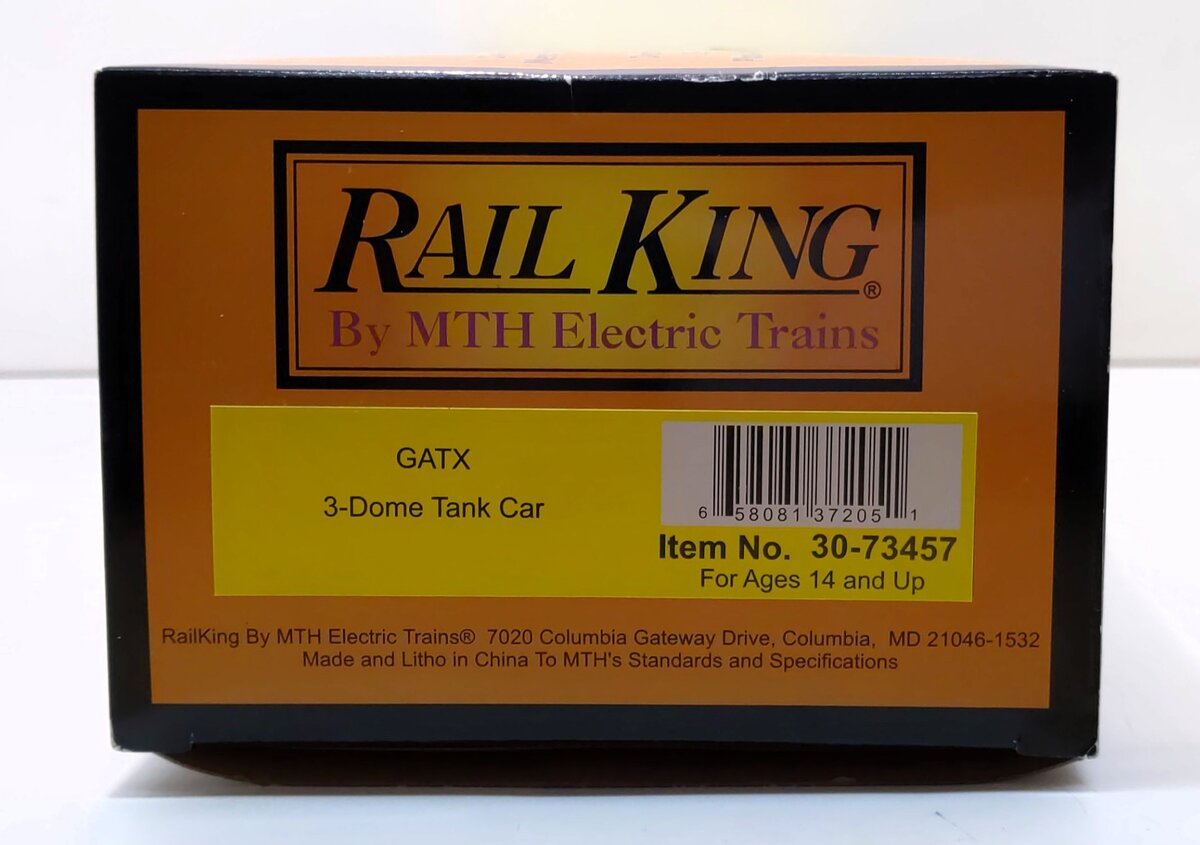 MTH 30-73457 O GATX 3-Dome Tank Car 3-Rail #844