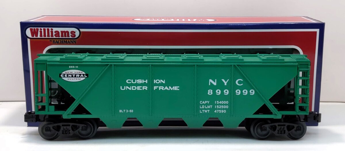 Williams 47624 O NYC 4-Bay Covered Hopper - 3-Rail - Ready to Run