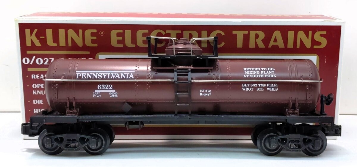 K-Line K6322 O Gauge Pennsylvania Classic Tank Car