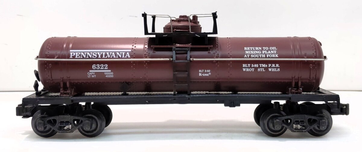 K-Line K6322 O Gauge Pennsylvania Classic Tank Car