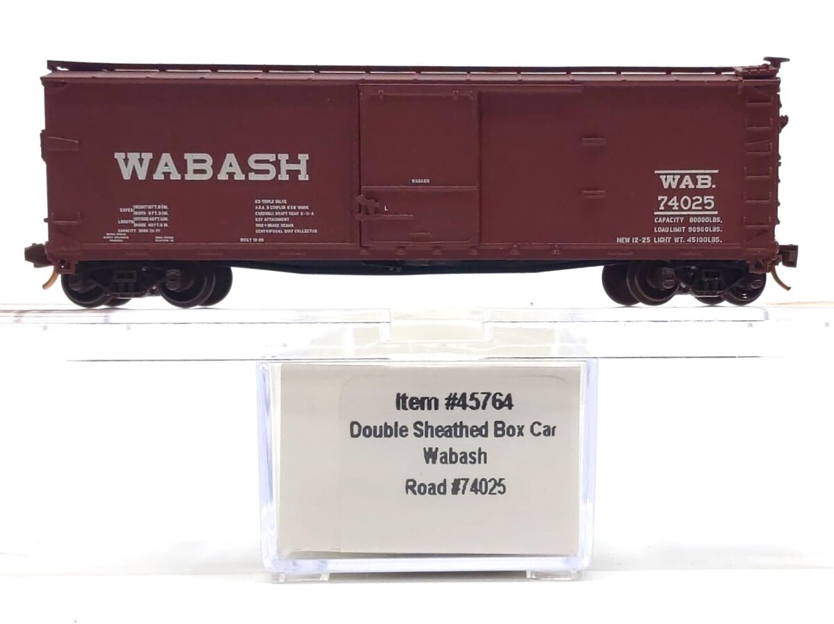 Atlas 45764 N Scale Wabash USRA Double Sheathed Box #74025 Trainz