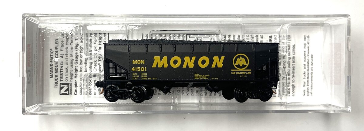 Micro-Trains 05500370 N Monon 33' Twin Bay Offset Side Hopper w/Coal Load #41501