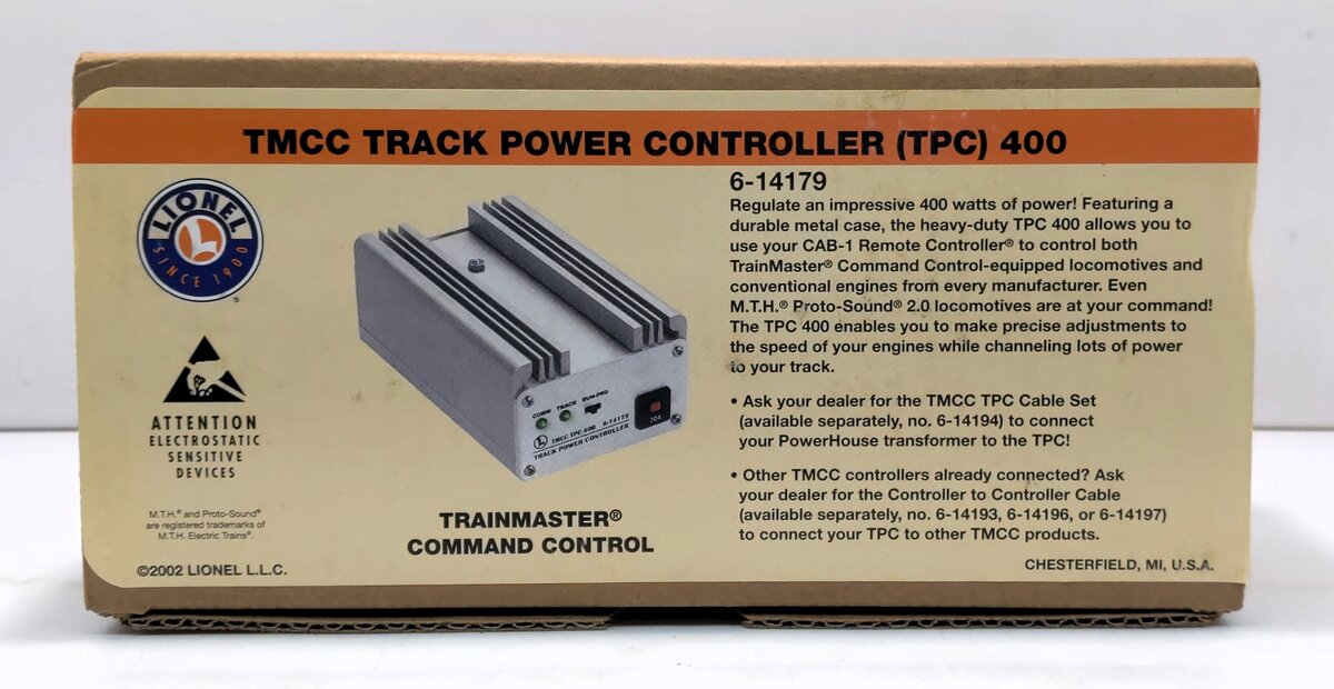 Lionel 6-14179 TMCC TPC 400 Track Power Controller