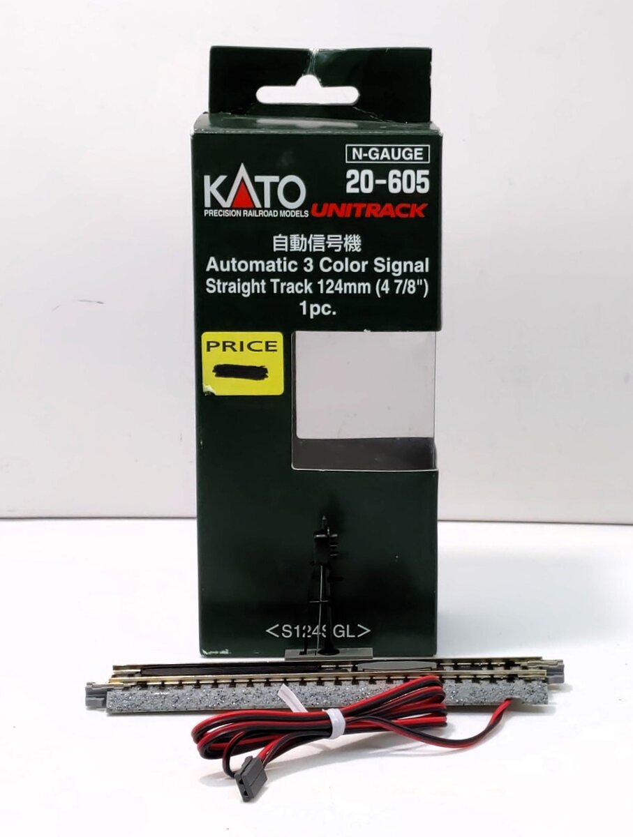 Kato 20-605 N 124 mm 4 7/8 Automatic 3 Color Signal Straight UniTrack
