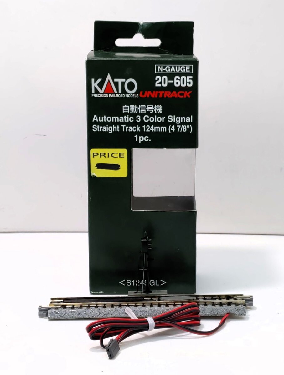 Kato 20-605 N 124 mm 4 7/8" Automatic 3 Color Signal Straight UniTrack