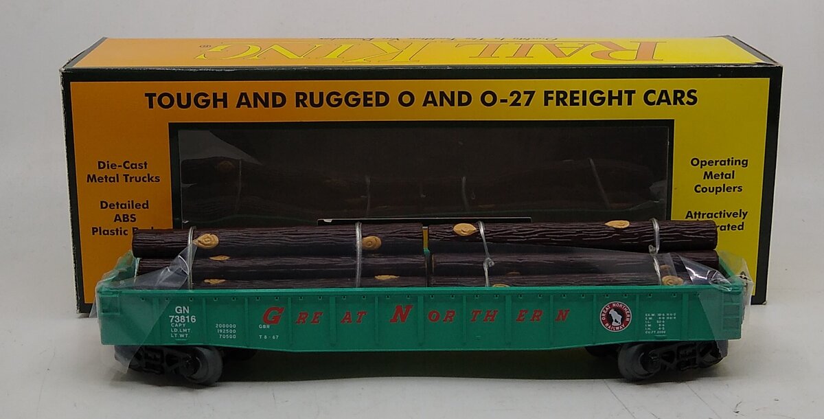 MTH 30-72183 O Great Northern 3-Rail Ready to Run Gondola w/Log Load