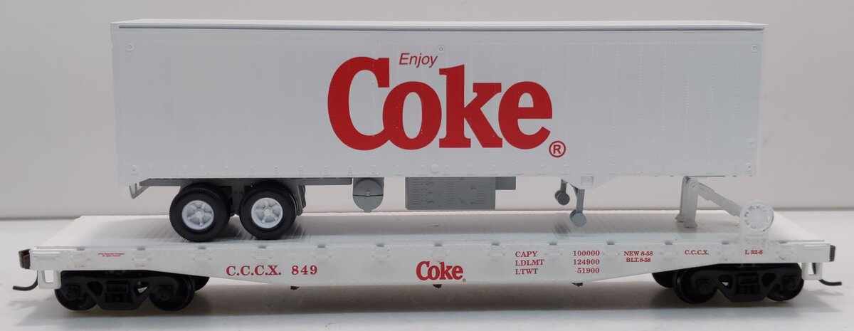 Athearn 8300 HO Scale "Enjoy Coke" 50' Flatcar W/40' Trailer