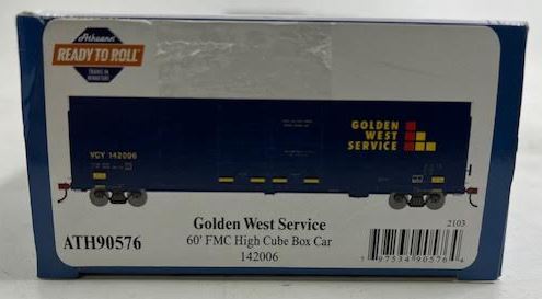 Athearn 90576 HO Golden West Service RTR FMC 60' DD/SS Hi-Cube Boxcar #142006