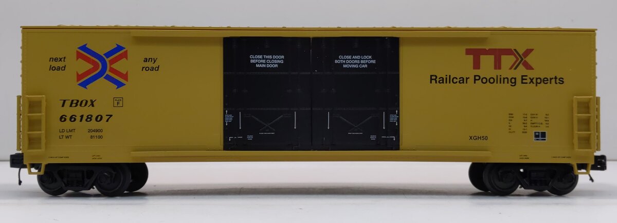 MTH 20-93739 O TTX 50' Double Door Plugged Boxcar #661807