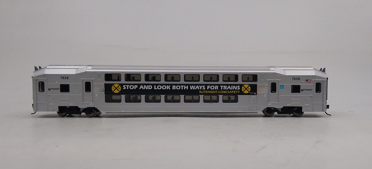 Atlas 20004129 HO New Jersey Transit Multi-level Commuter Coach Trailer #7638