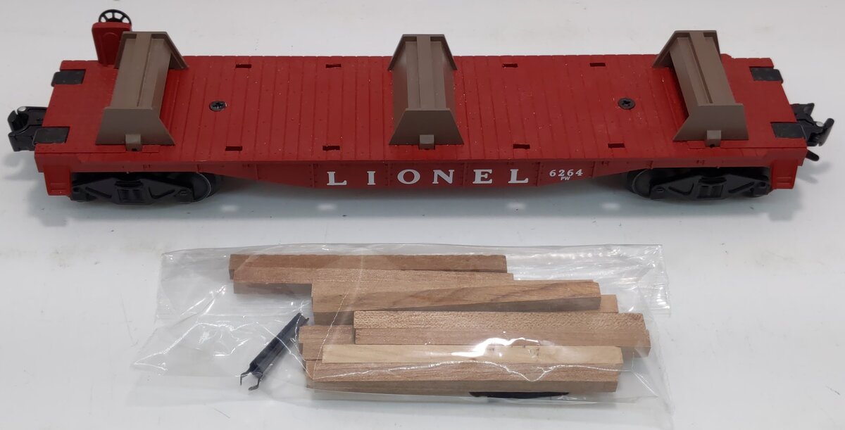 Lionel 6-39471 O Gauge Lionel Flatcar with Wood Load #6264