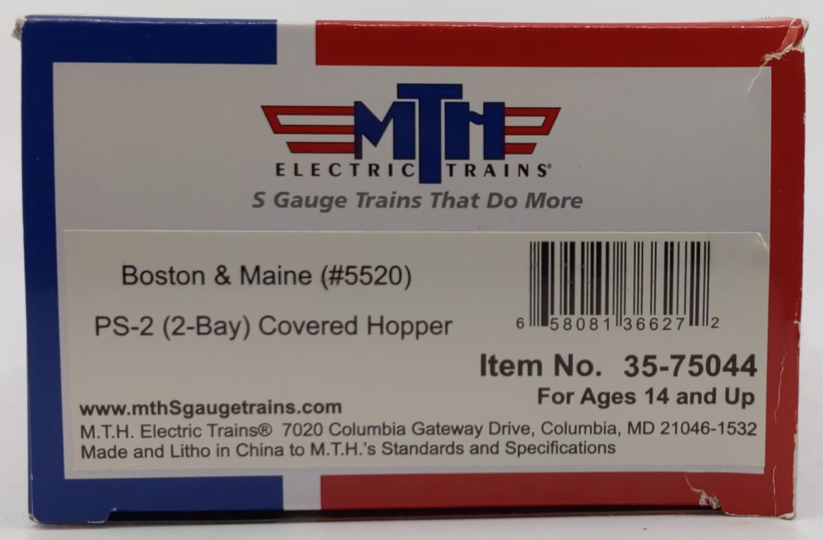 MTH 35-75044 S Boston & Maine PS-2 Hopper Car #5520