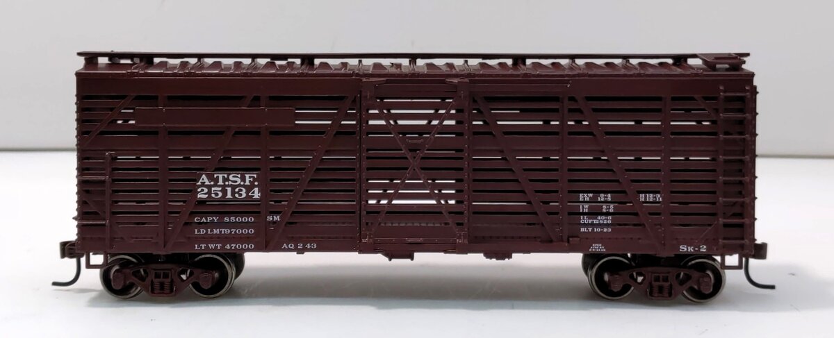 Athearn 73239 HO Scale Atchison Topeka Santa Fe 40' Stock Car #25134