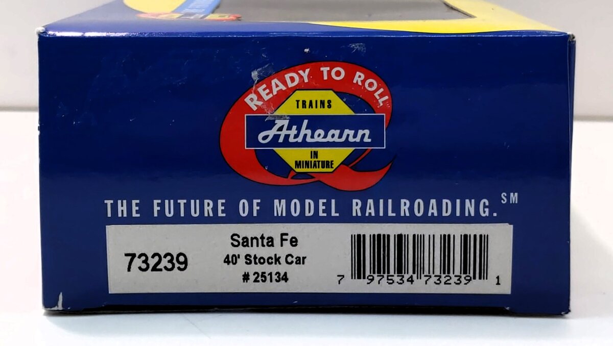 Athearn 73239 HO Scale Atchison Topeka Santa Fe 40' Stock Car #25134