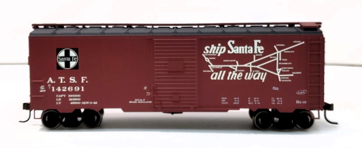 Athearn 70049 HO Santa Fe Super Chief 40' Steel Box Car #142691