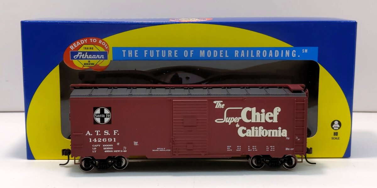 Athearn 70049 HO Santa Fe Super Chief 40' Steel Box Car #142691