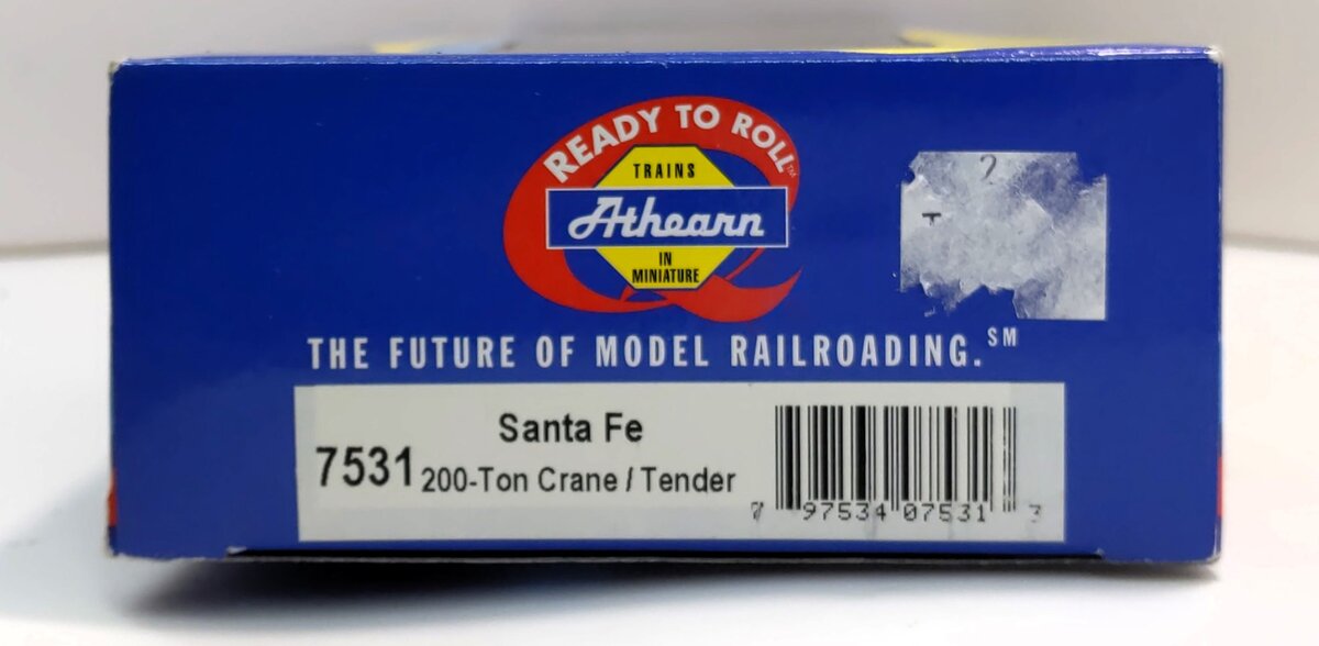 Athearn 7531 HO Santa Fe 250-Ton Crane with Tender #199791/#206889