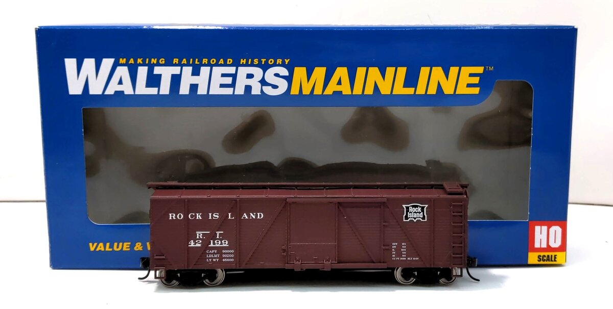 Walthers 910-2504 HO Rock Island 40' Single-Sheathed Box Car w/Flat Roof #42199