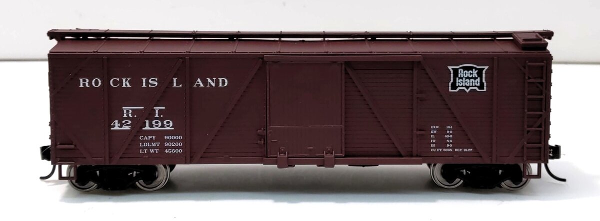 Walthers 910-2504 HO Rock Island 40' Single-Sheathed Box Car w/Flat Roof #42199