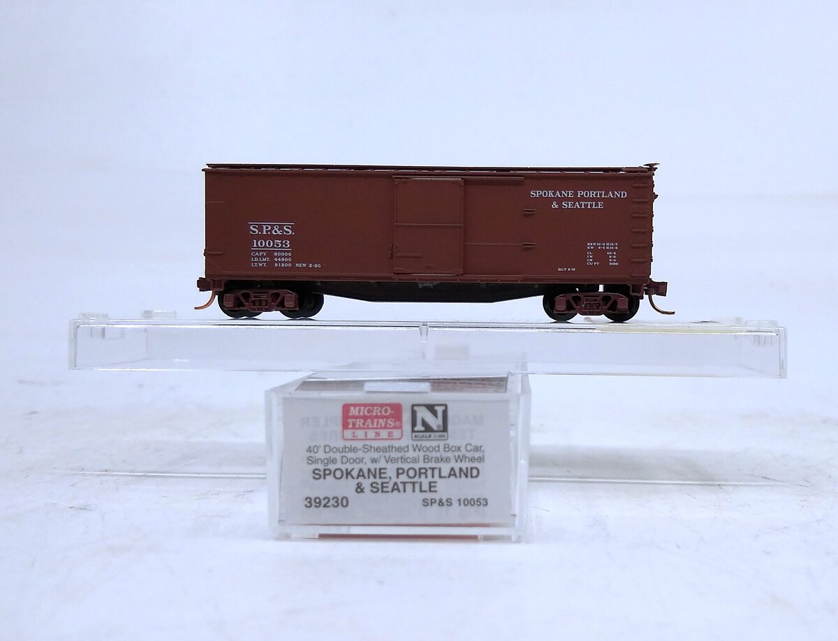 Micro-Trains 03900230 N SP&S 40' Single Door Double Sheathed Boxcar #10053