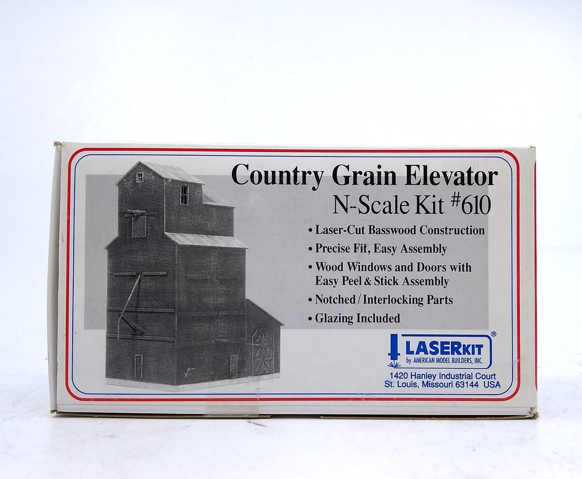 American Model Builders 610 N Scale Laser Art Country Grain Elevator Kit