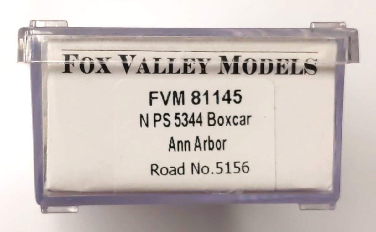 Fox Valley Models 81145 N Ann Arbor P-S 5344 Cu.ft. Single Door Boxcar #5156