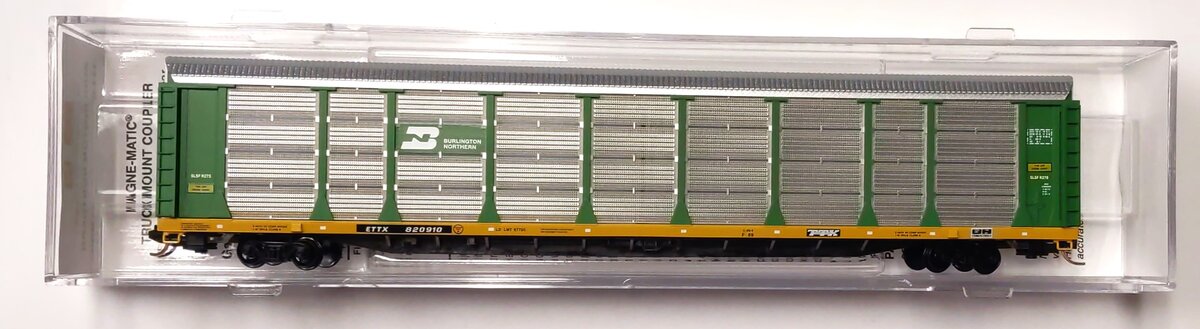 Micro-Trains 11100031 N Scale BN 89' Tri-Level Enclosed Autorack #820910