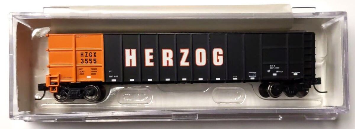 Athearn 17136 N Herzog Thrall High Side Gondola Black #3555