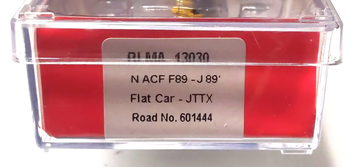 BLMA Models N Scale JTTX ACF F89-J 89' Flatcar #601444