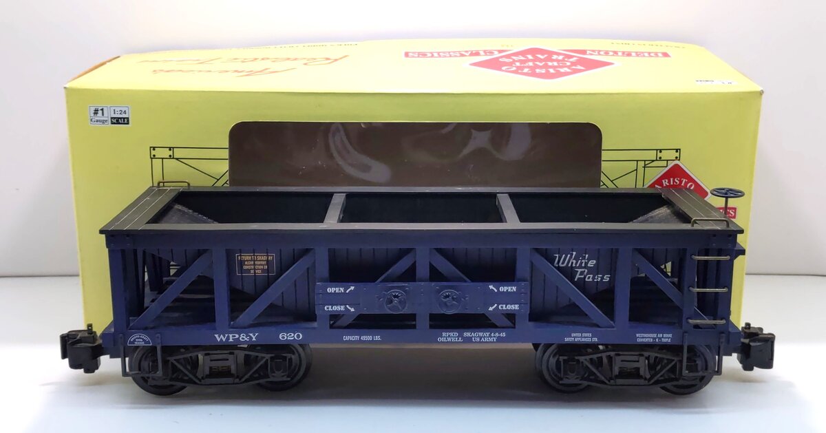 Aristo-Craft 81407 G Scale White Pass & Yukon Coal Hopper Car