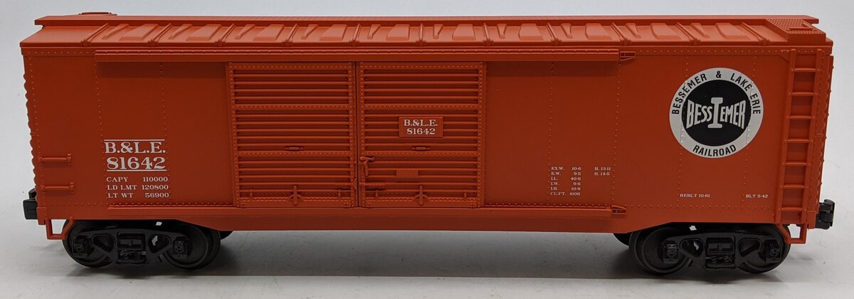 MTH 30-74514 O Gauge Bessemer & Lake Erie 40' Double Door Boxcar #81642