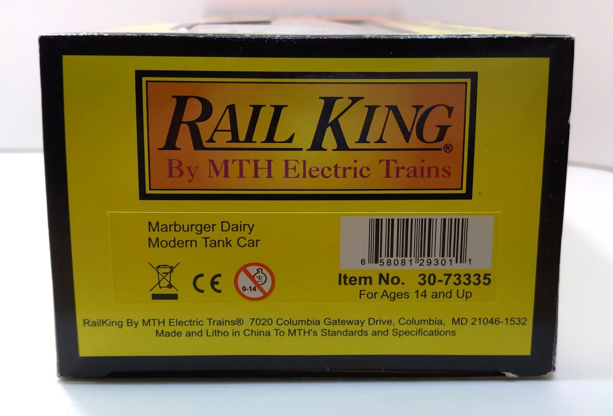 MTH 30-73335 O Gauge Marburger Dairy Chocolate Milk Modern Tank