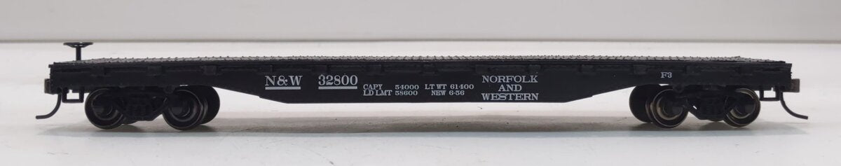 Bachmann 17342 HO Scale Norfolk and Western 52' Flat Car Road #32800