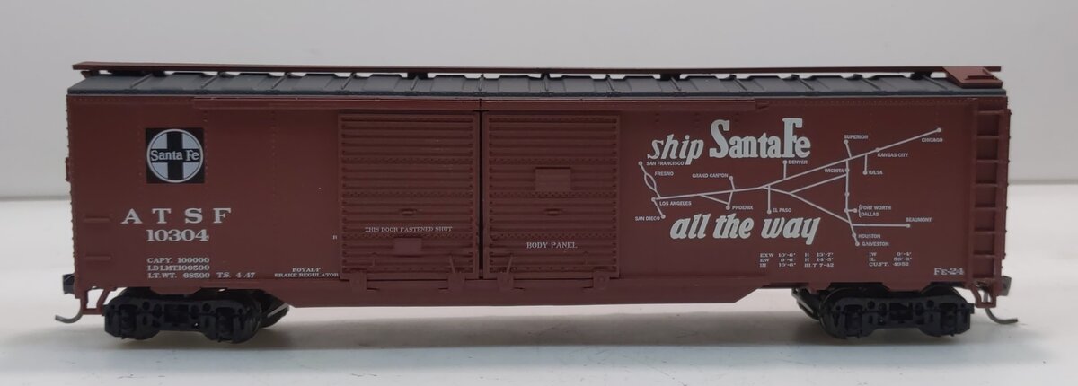 Athearn 98099 HO Scale Atchison Topeka Santa Fe 50' Double Door Box Car #10304
