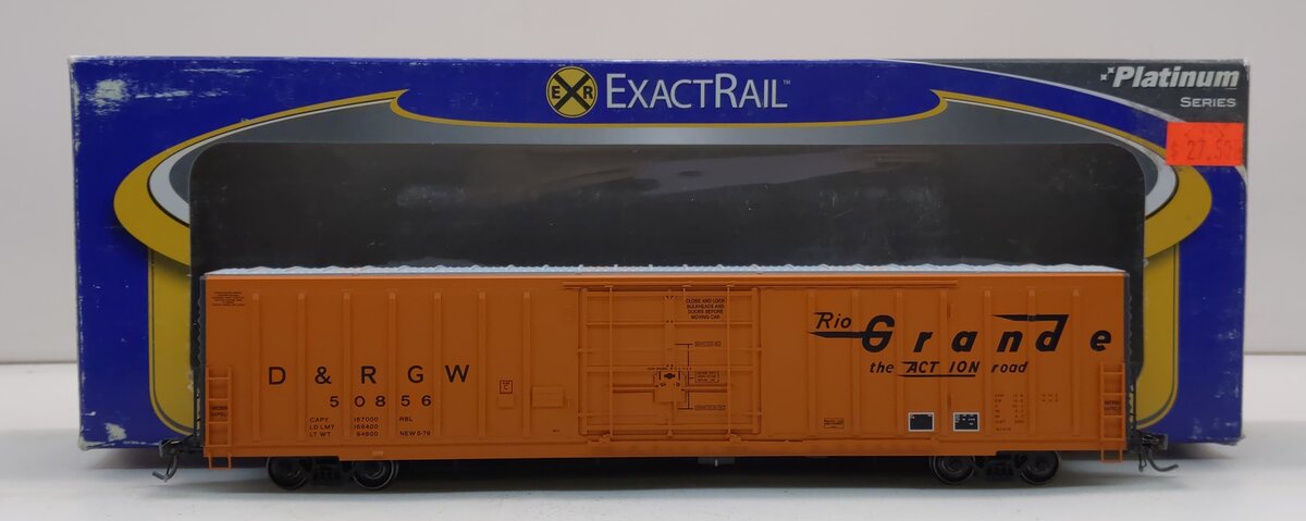 ExactRail EP-80512-4 HO D&RGW PC&F 62' Insulated Boxcar #50856