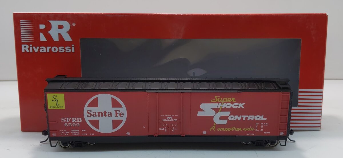 Rivarossi HR6337 HO Santa Fe Railroad SFRB Box Car Plug Door #6599