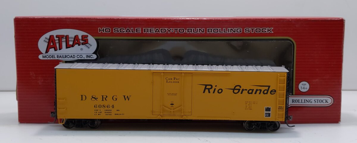 Atlas 20002972 HO Denver & Rio Grande Western 50' Plug-Door Boxcar #60864