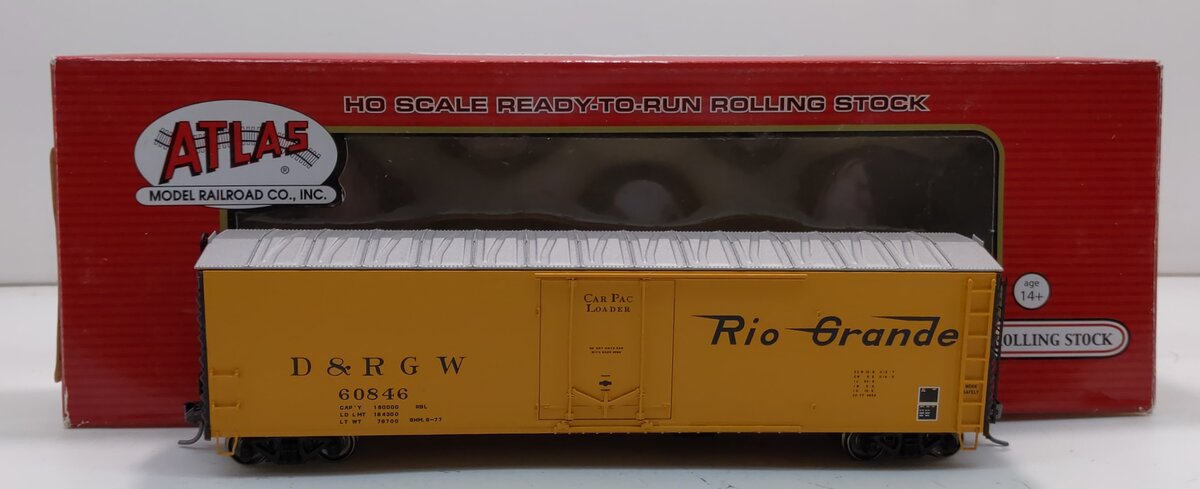 Atlas 20002971 HO Denver & Rio Grande Western 50' Plug-Door Boxcar #60846