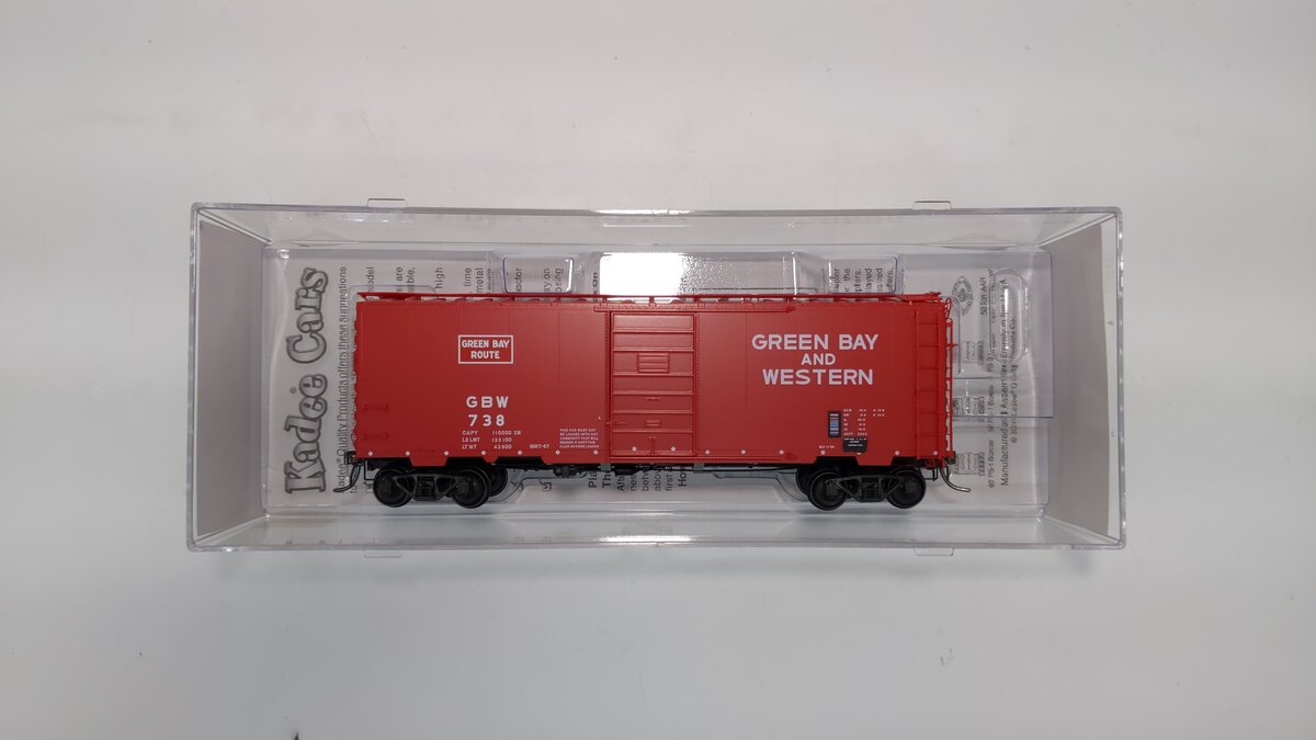 Kadee 4126 HO Green Bay & Western Pullman-Standard PS-1 40' Boxcar #738