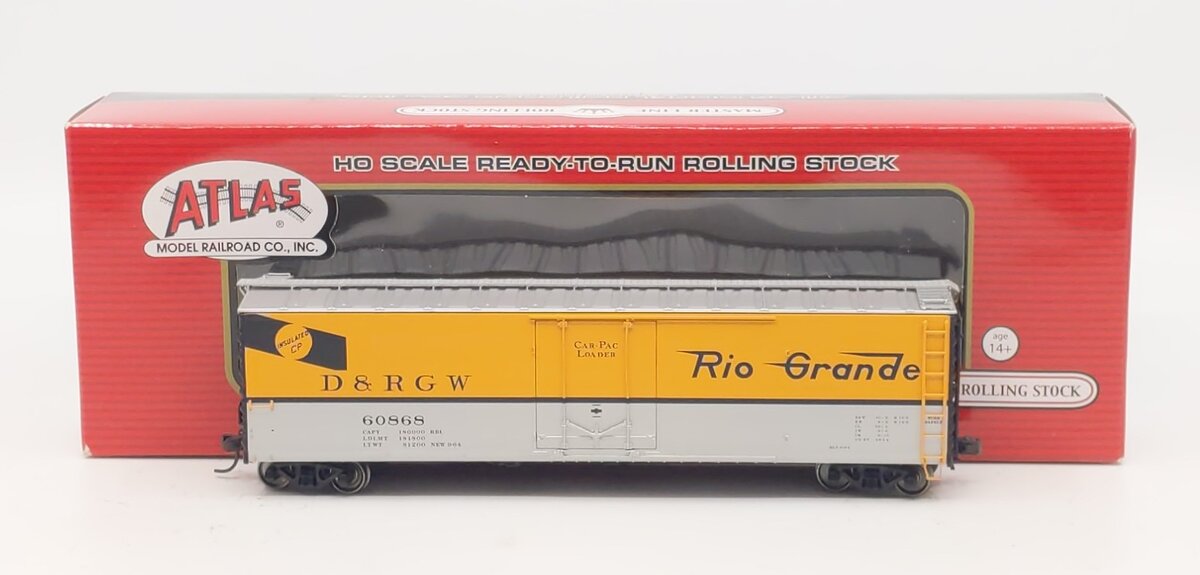 Atlas 20002969 HO Denver & Rio Grande Western 50' Plug-Door Boxcar #60868